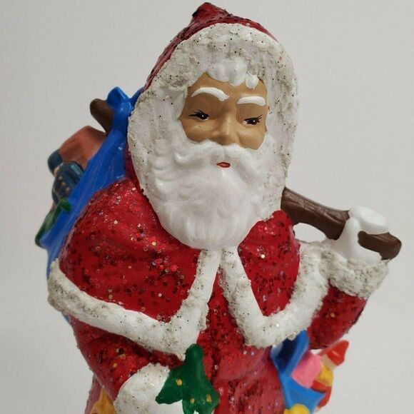 Vintage Santa with Tree And Gifts Figurine 9" - Picture 7 of 9